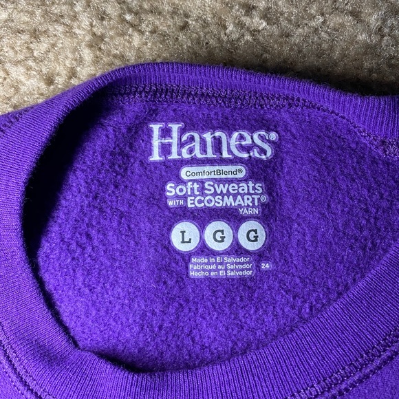 Hanes Purple Sweatshirt - Picture 2 of 4